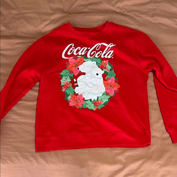 Coca Cola Kids Red Polar Bear Sweatshirt - Picture 1 of 4